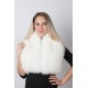 White fox fur collar - neck warmer